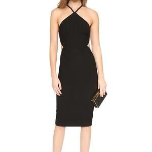 Elizabeth and James Cutout Riza Dress sz 00 Mini Black Cocktail Wedding Formal